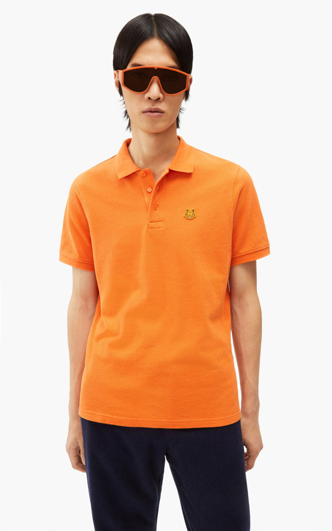 Kenzo Tiger Crest Poloshirt Heren Oranje | 81605UHZL